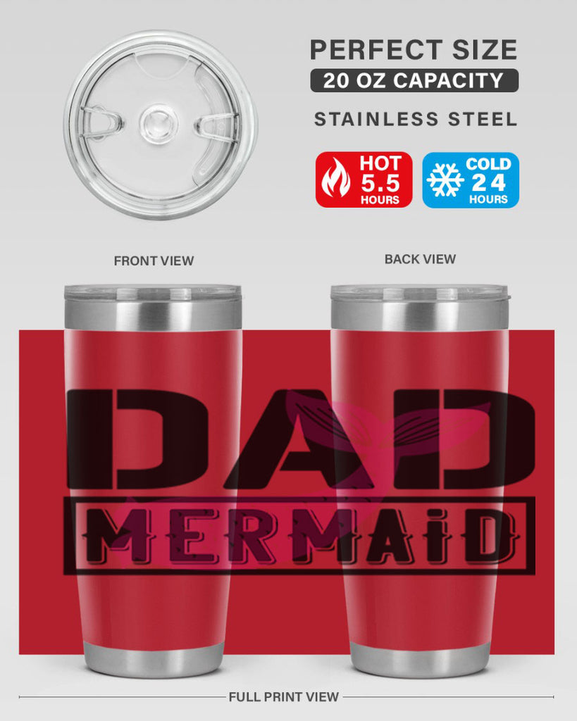 Dad mermaid 111#- mermaid- Tumbler