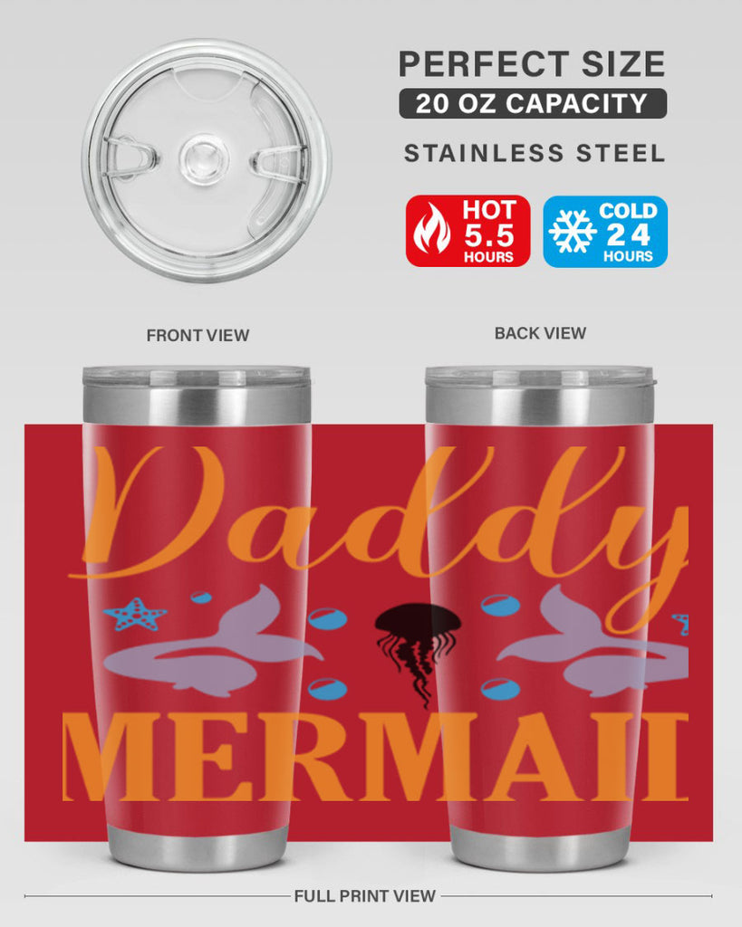 Daddy Mermaid Design 113#- mermaid- Tumbler