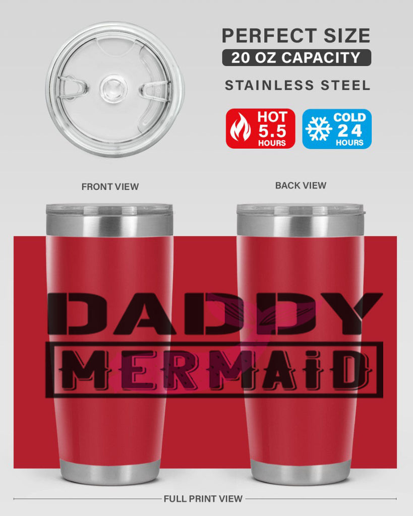 Daddy mermaid 112#- mermaid- Tumbler