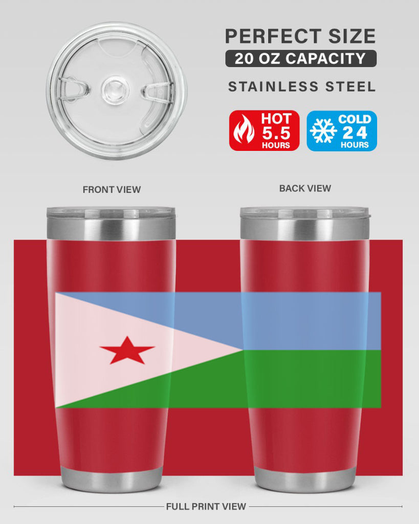 Djibouti 150#- world flags- Tumbler