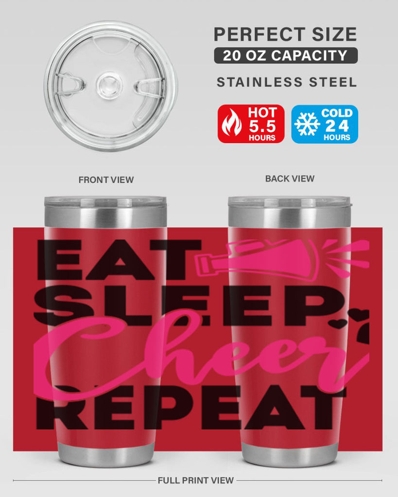 Eat Sleep Cheer Repeate 1315#- cheer- Tumbler