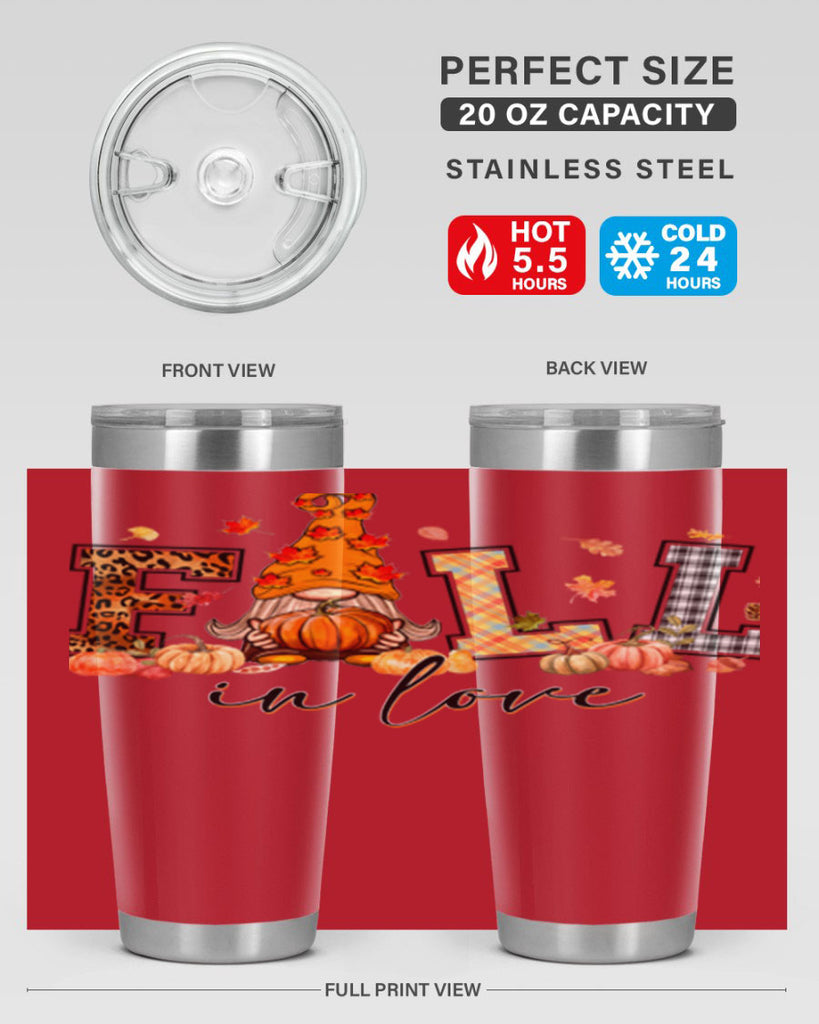 FALLinloveFallGnome 151#- fall- Tumbler