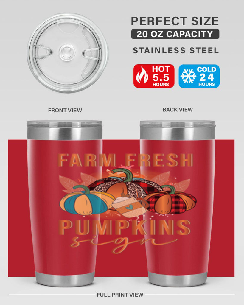 Farm Fresh Pumpkins Sign 175#- fall- Tumbler