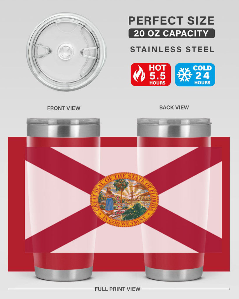 Florida 43#- Us Flags- Tumbler