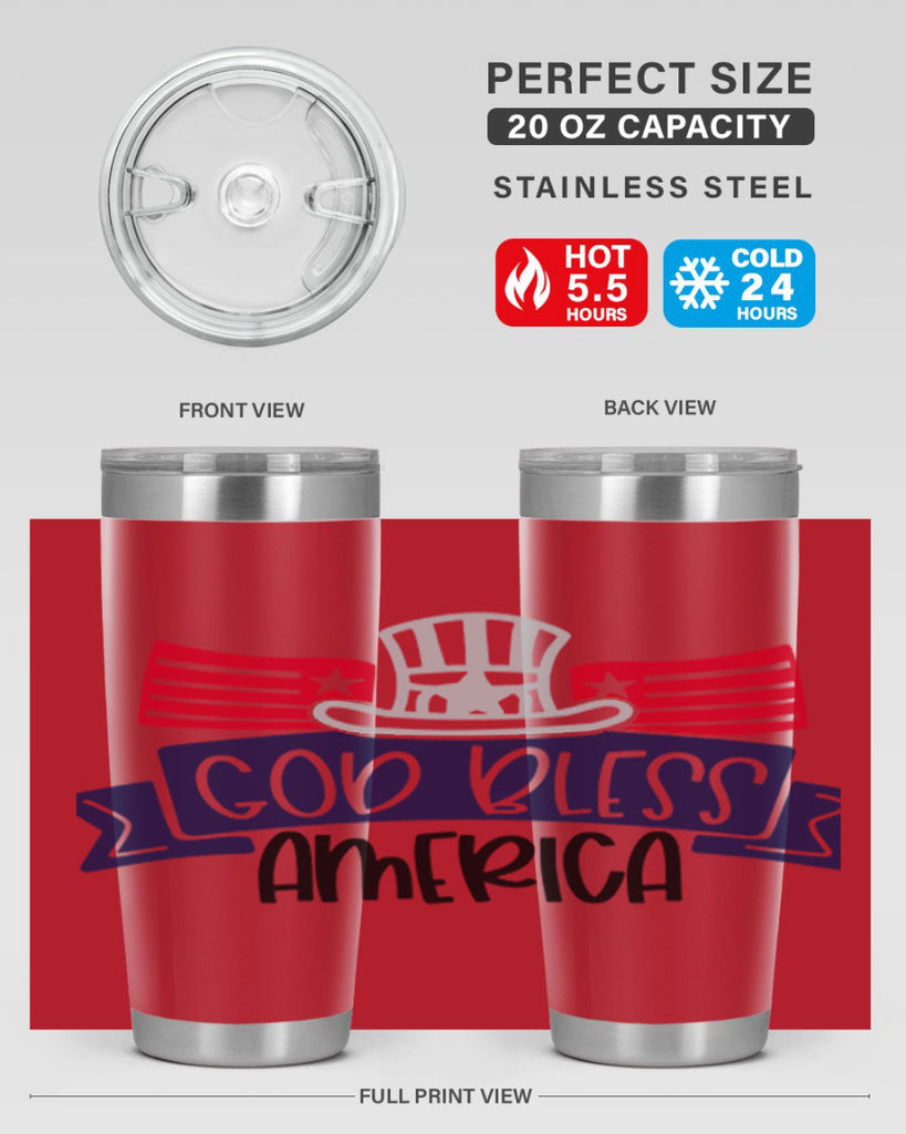 God Bless America Style 151#- Fourt Of July- Tumbler