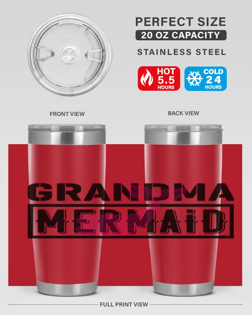 Grandma mermaid 203#- mermaid- Tumbler