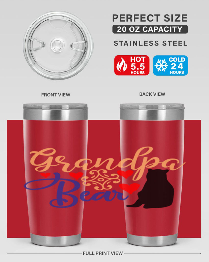 Grandpa bear 43#- grandpa - papa- Tumbler