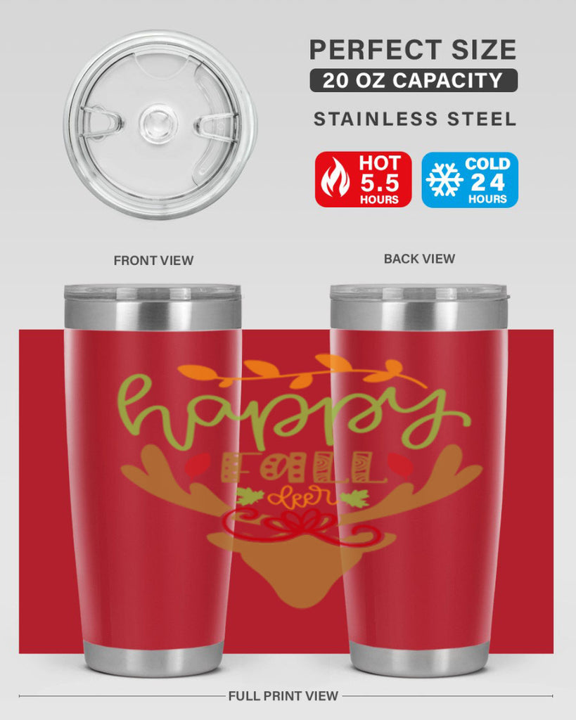 Happy Fall deer 219#- fall- Tumbler