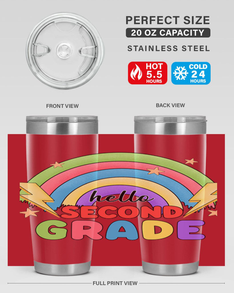 Hello 2nd Grade Rainbow 12#- second grade- Tumbler