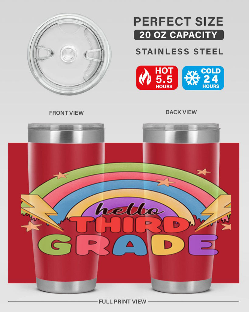 Hello 3rd Grade Rainbow 12#- 3rd grade- Tumbler