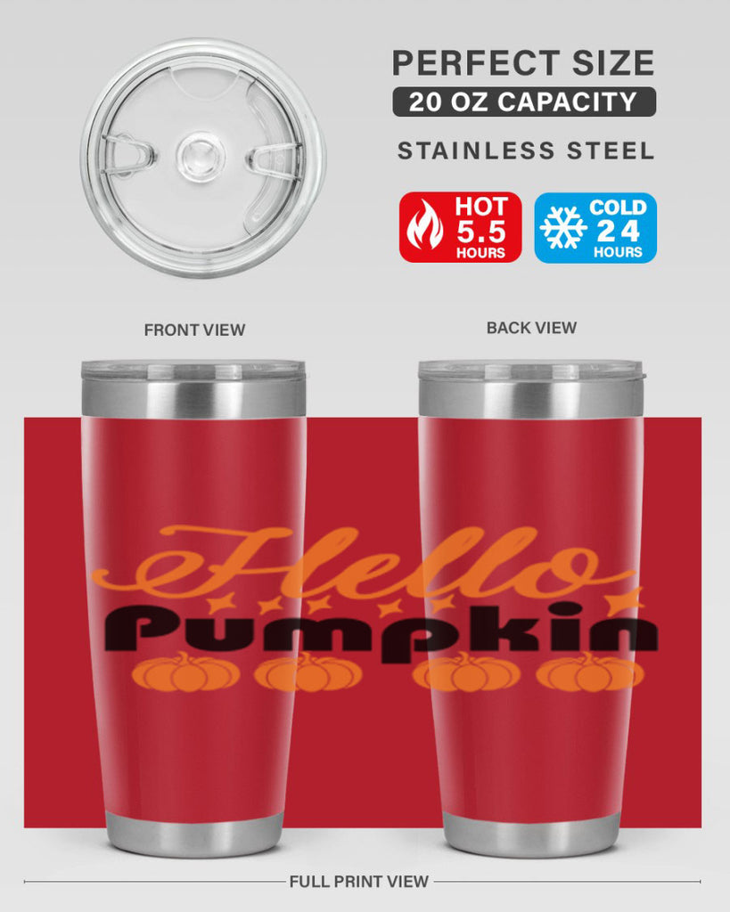 Hello Pumpkin 292#- fall- Tumbler