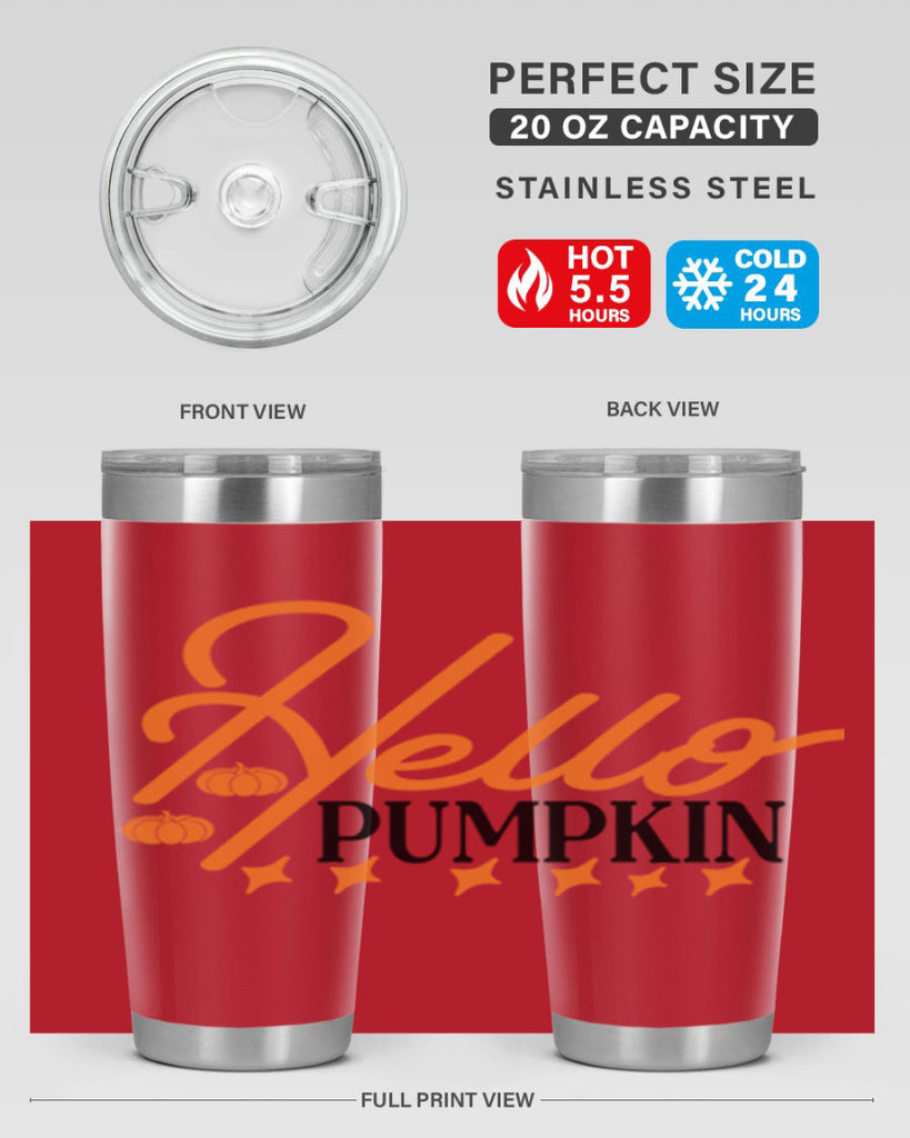 Hello Pumpkin 293#- fall- Tumbler
