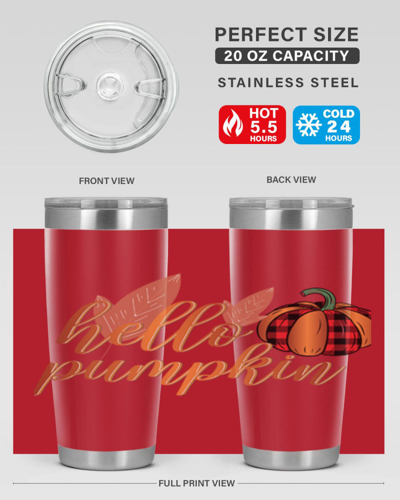 Hello Pumpkin 294#- fall- Tumbler