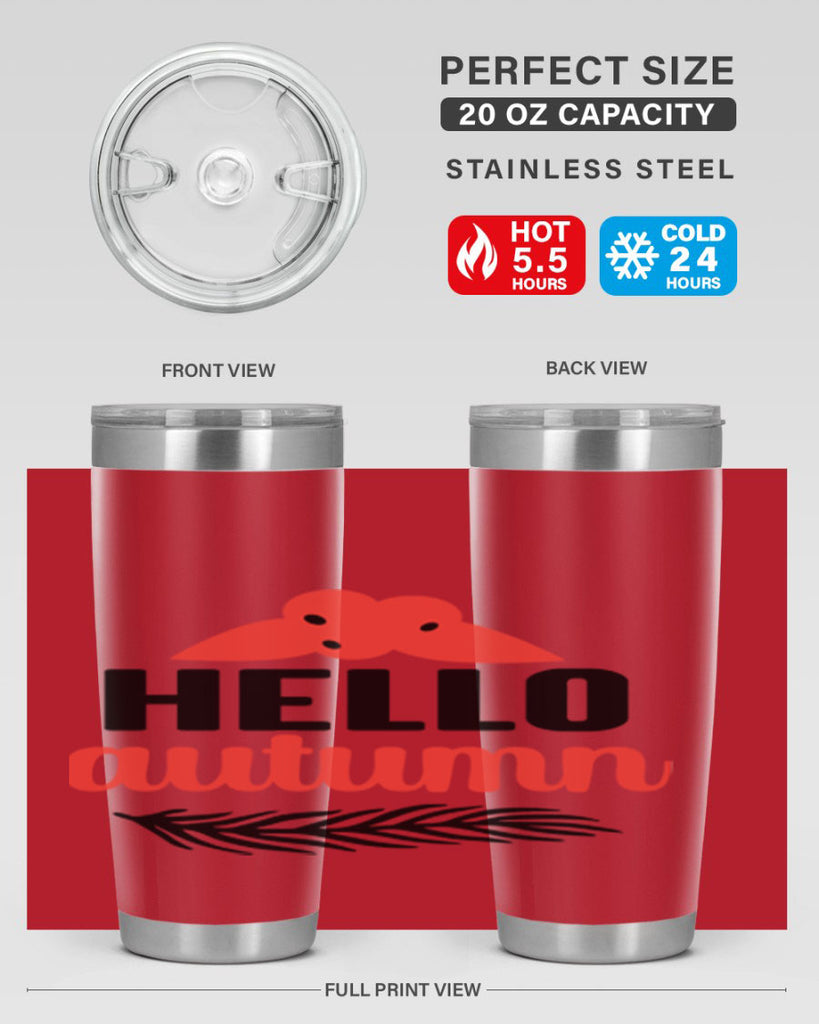 Hello autumn 269#- fall- Tumbler