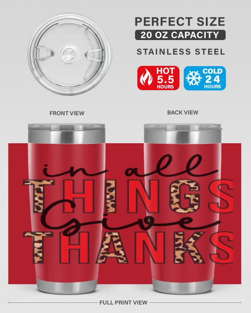 In all things give thanks 352#- fall- Tumbler