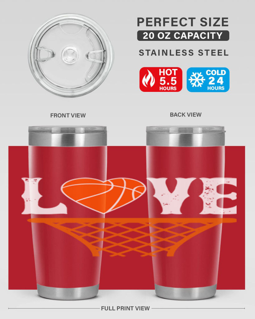 Love 704#- basketball- Tumbler