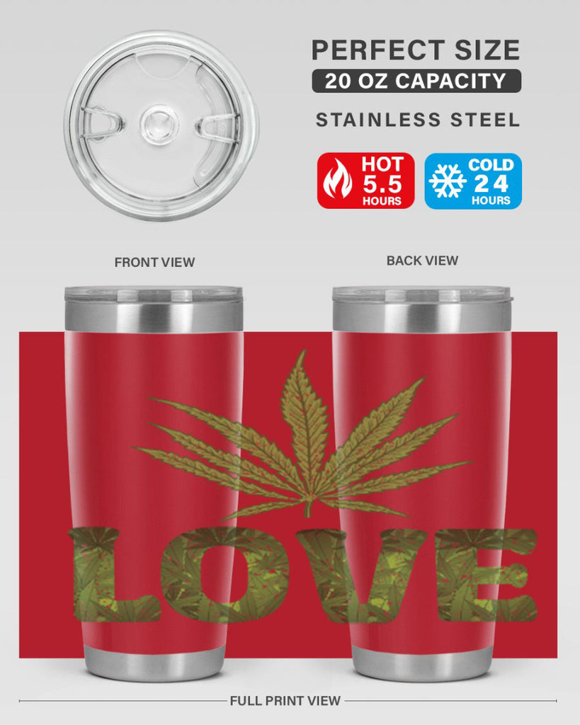 Love Sublimation 192#- marijuana- Tumbler