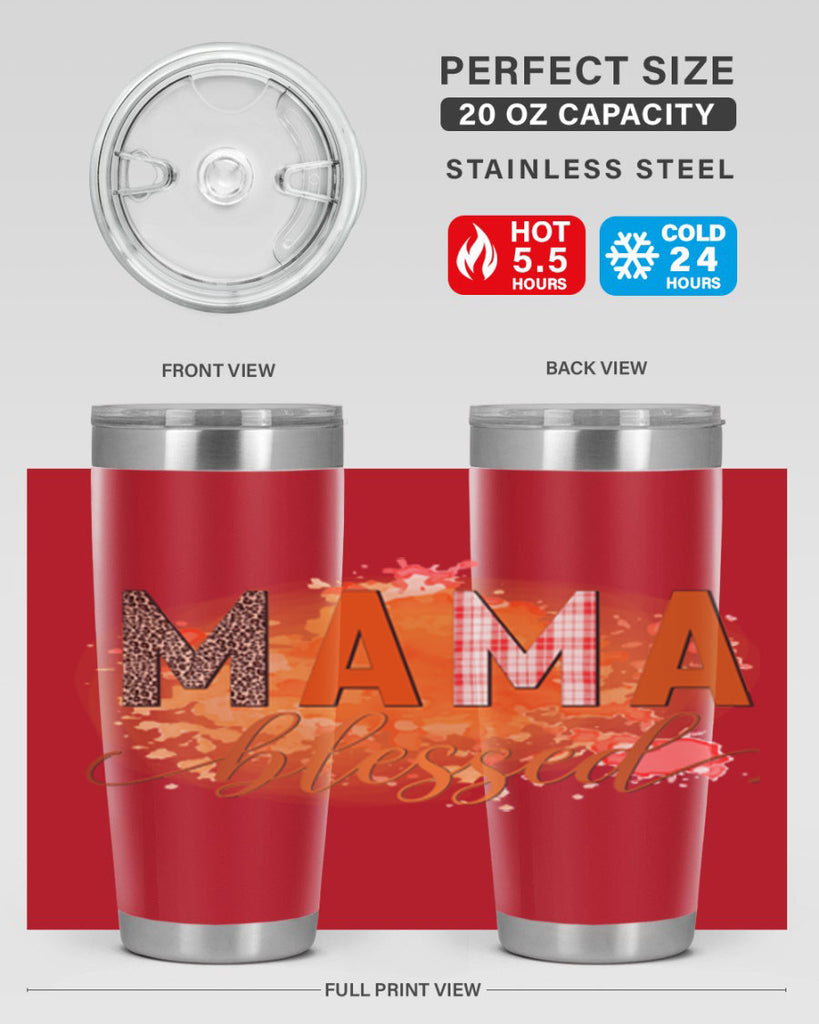 Mama Blessed 418#- fall- Tumbler
