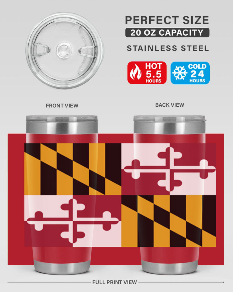 Maryland 32#- Us Flags- Tumbler