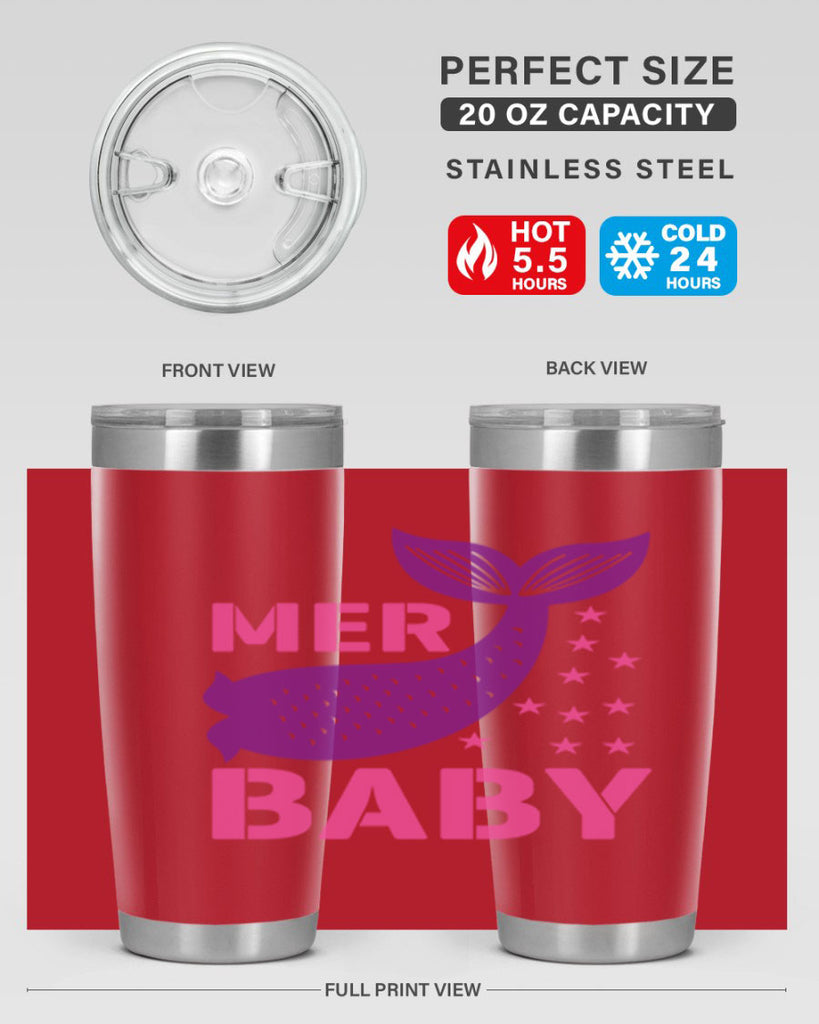 Mer Baby 321#- mermaid- Tumbler