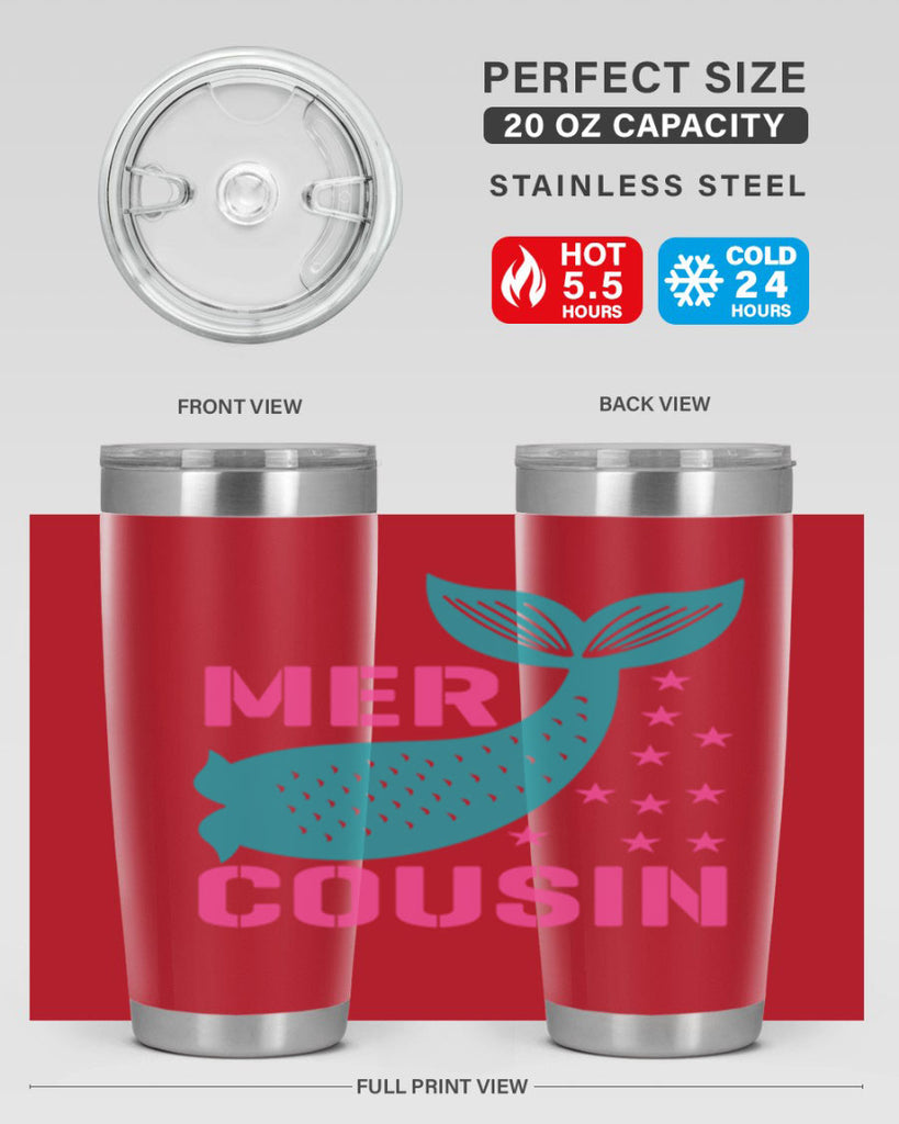 Mer Cousin 324#- mermaid- Tumbler