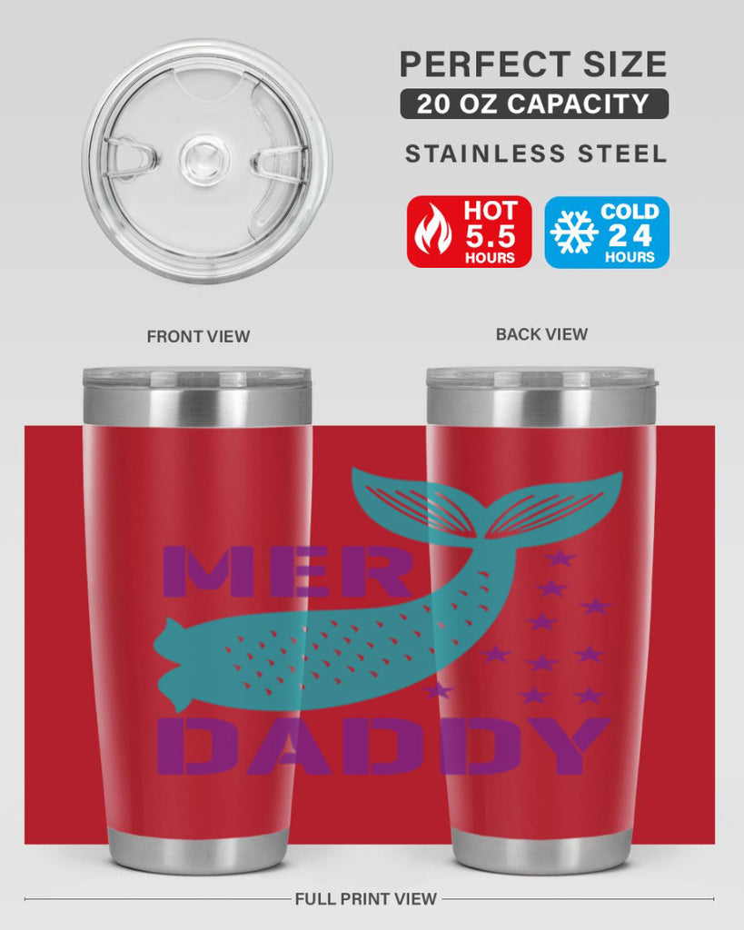 Mer Daddy 326#- mermaid- Tumbler