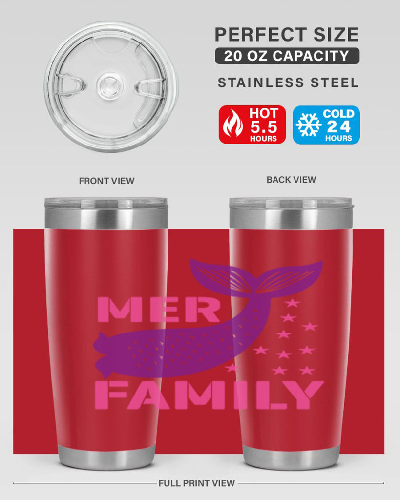 Mer Family 327#- mermaid- Tumbler