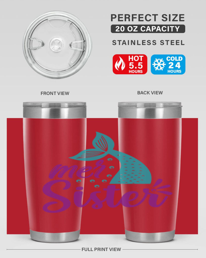 Mer Sister 346#- mermaid- Tumbler