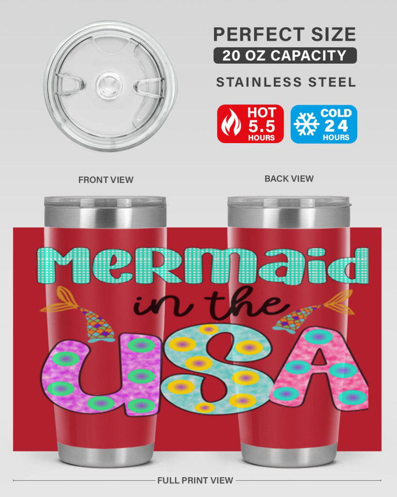 Mermaid In The Usa 421#- mermaid- Tumbler