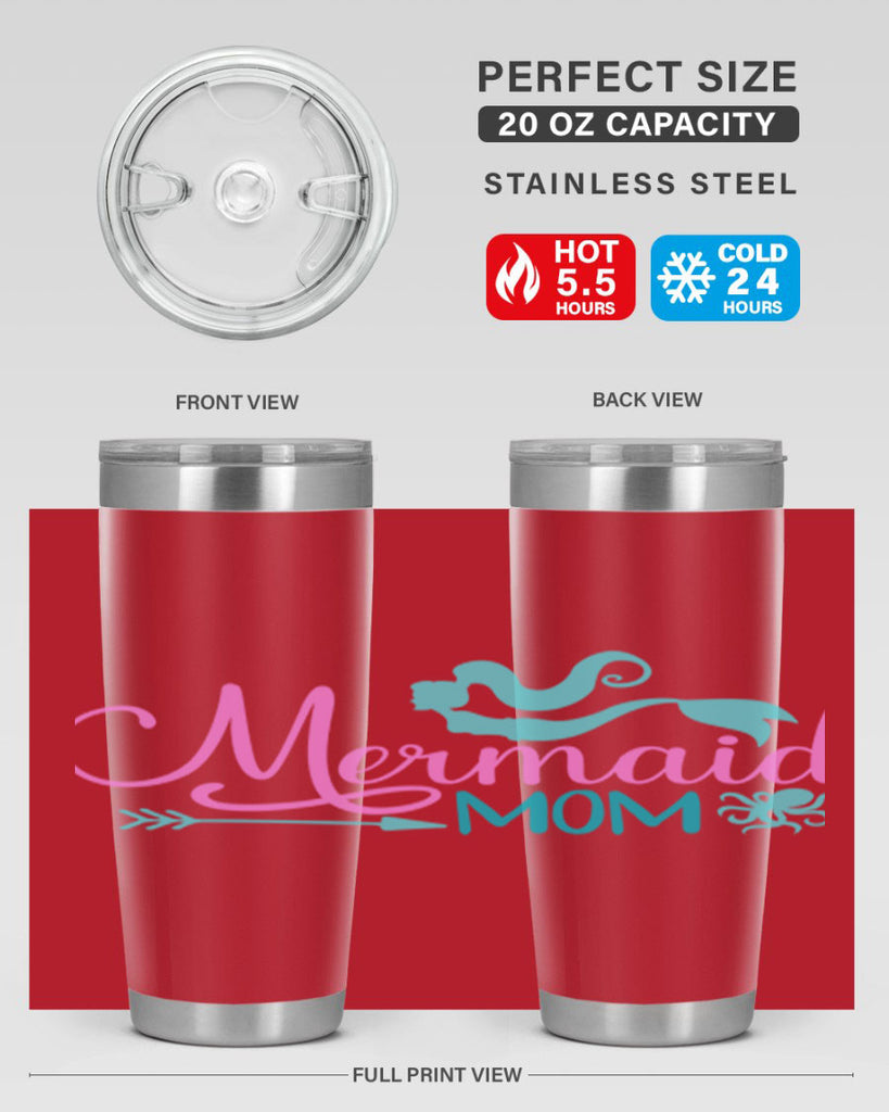 Mermaid Mom 374#- mermaid- Tumbler