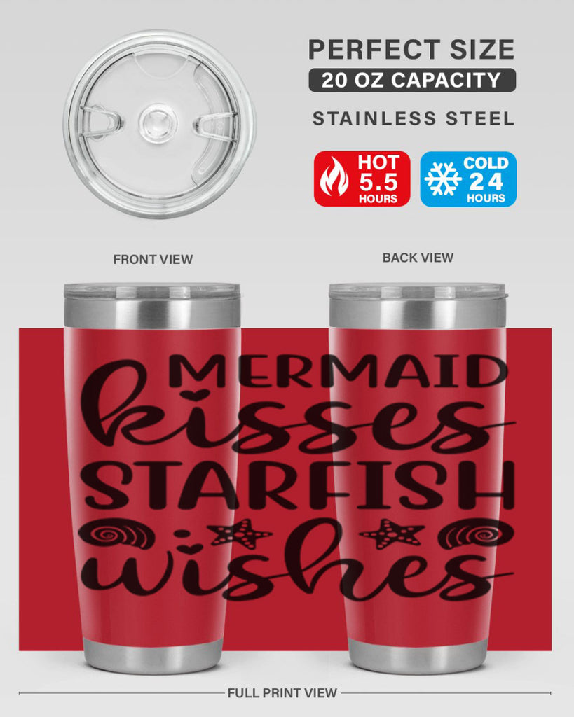 Mermaid kisses starfish wishes 426#- mermaid- Tumbler