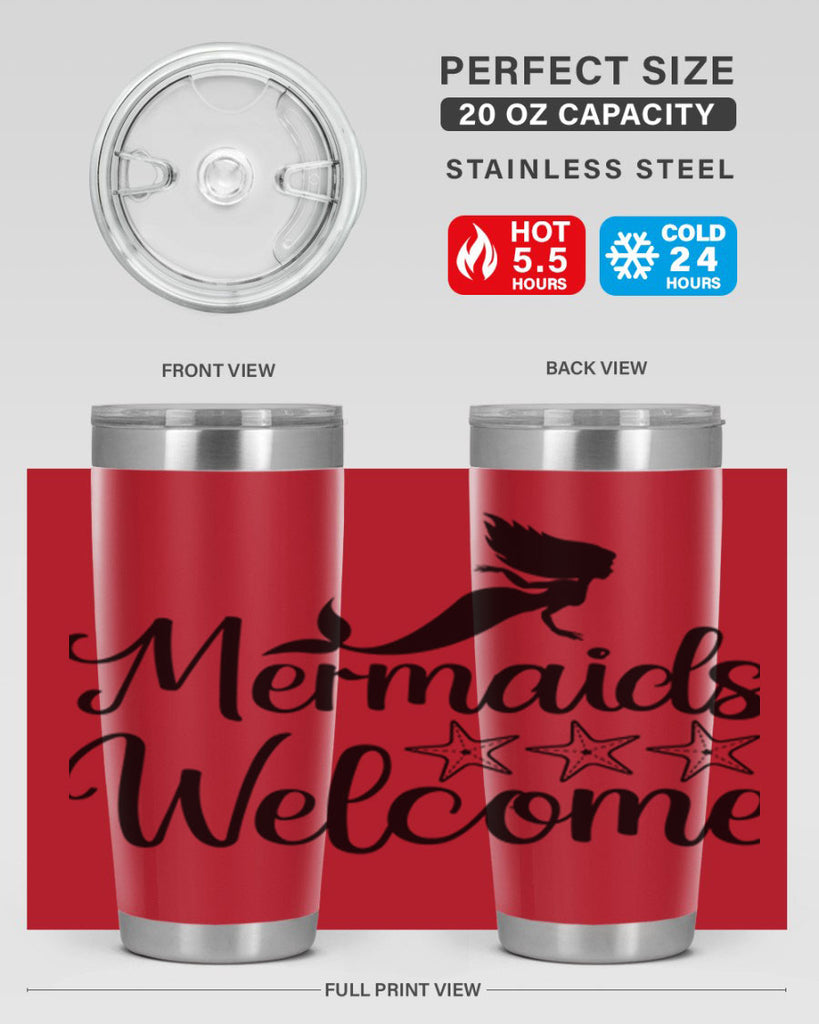 Mermaids welcome 498#- mermaid- Tumbler