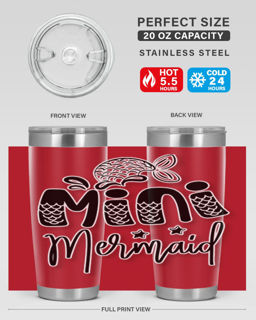 Mini Mermaid 508#- mermaid- Tumbler