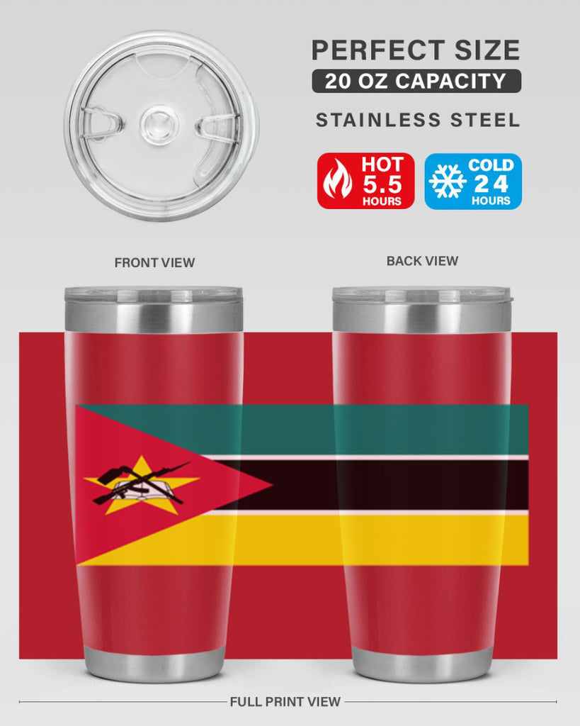 Mozambique 80#- world flags- Tumbler
