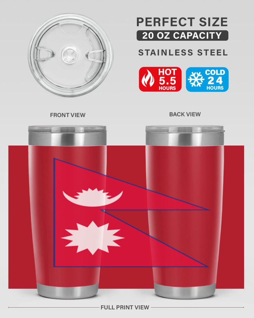 Nepal 76#- world flags- Tumbler