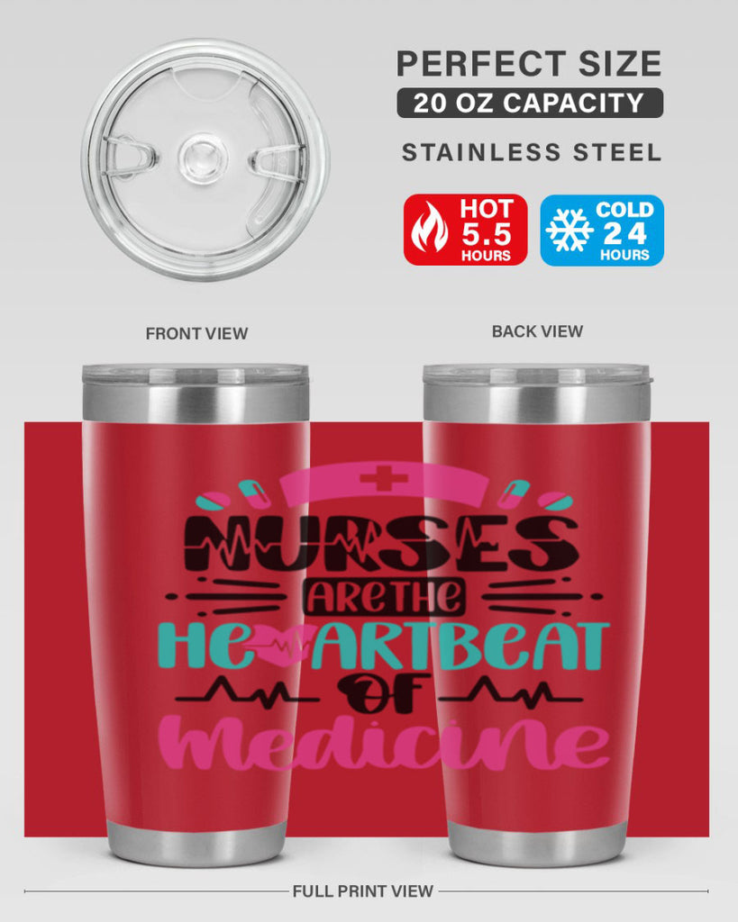 Nurses Are The Heartbeat Style Style 90#- nurse- tumbler