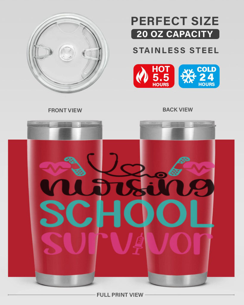 Nursing School Survivor Style Style 63#- nurse- tumbler