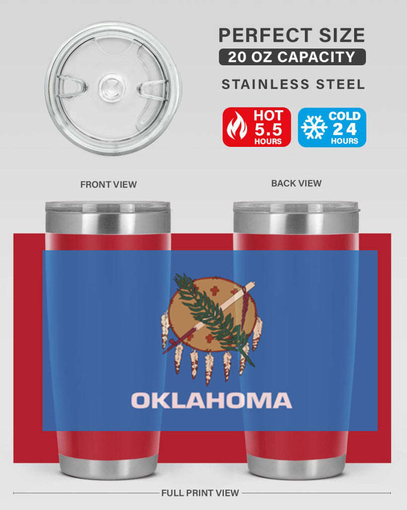 Oklahoma 16#- Us Flags- Tumbler