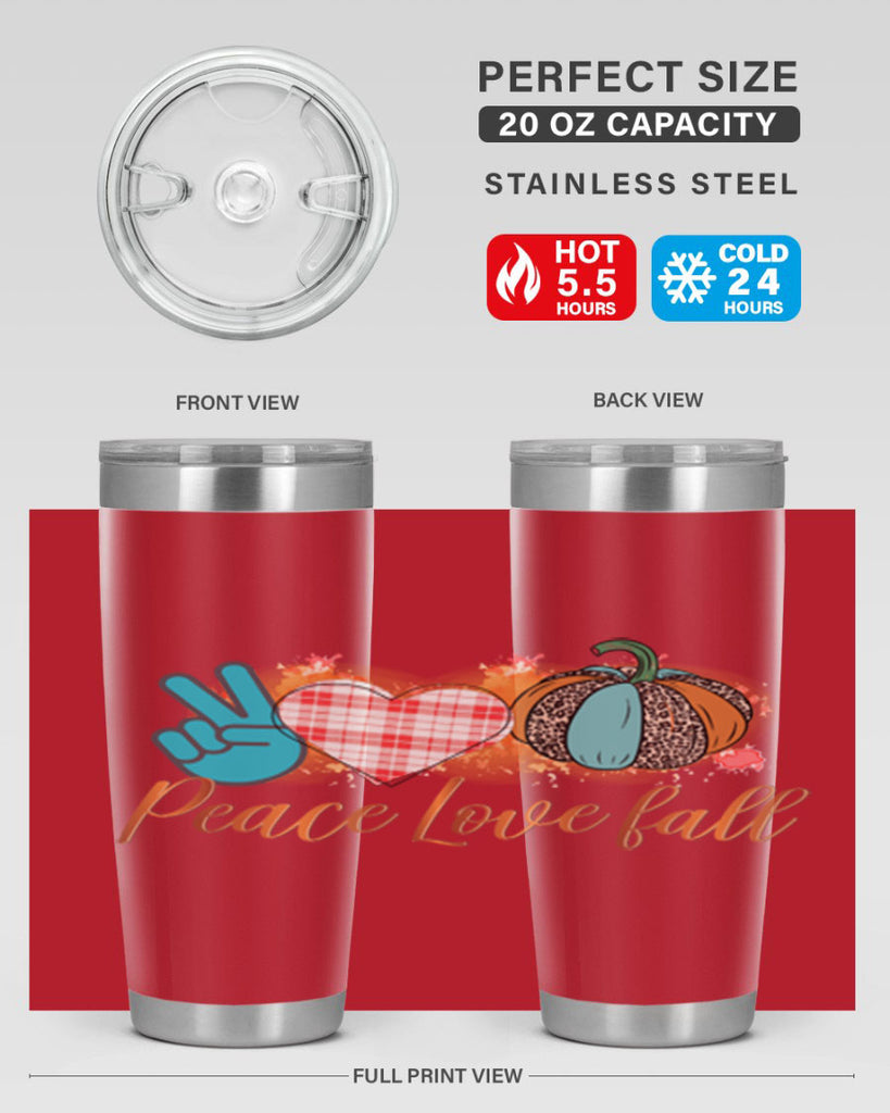 Peace Love Fall 466#- fall- Tumbler
