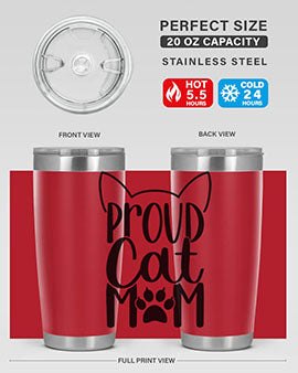 Pround Cat Mom Style 103#- cat- Tumbler