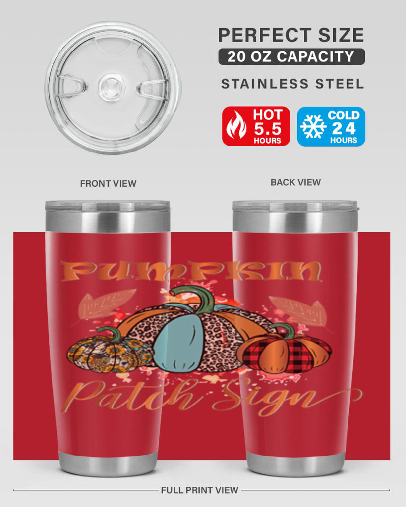 Pumpkin Patch Sign 530#- fall- Tumbler