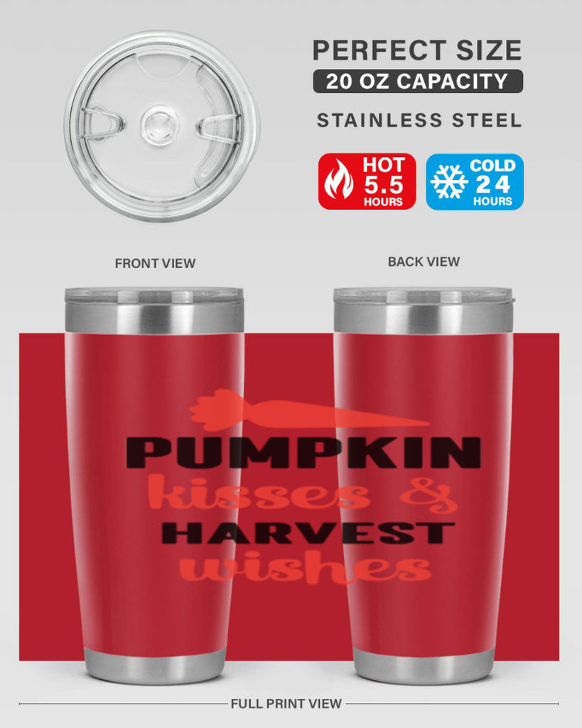 Pumpkin kisses harvest wishes 524#- fall- Tumbler