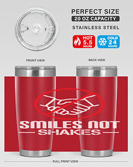 SMILES NOT SHAKES Style 23#- corona virus- Cotton Tank