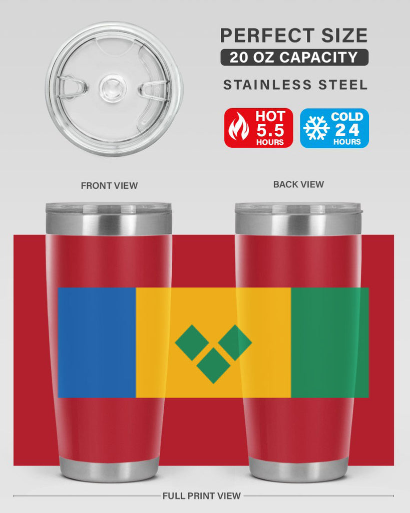 Saint Vincent and the Grenadines 50#- world flags- Tumbler