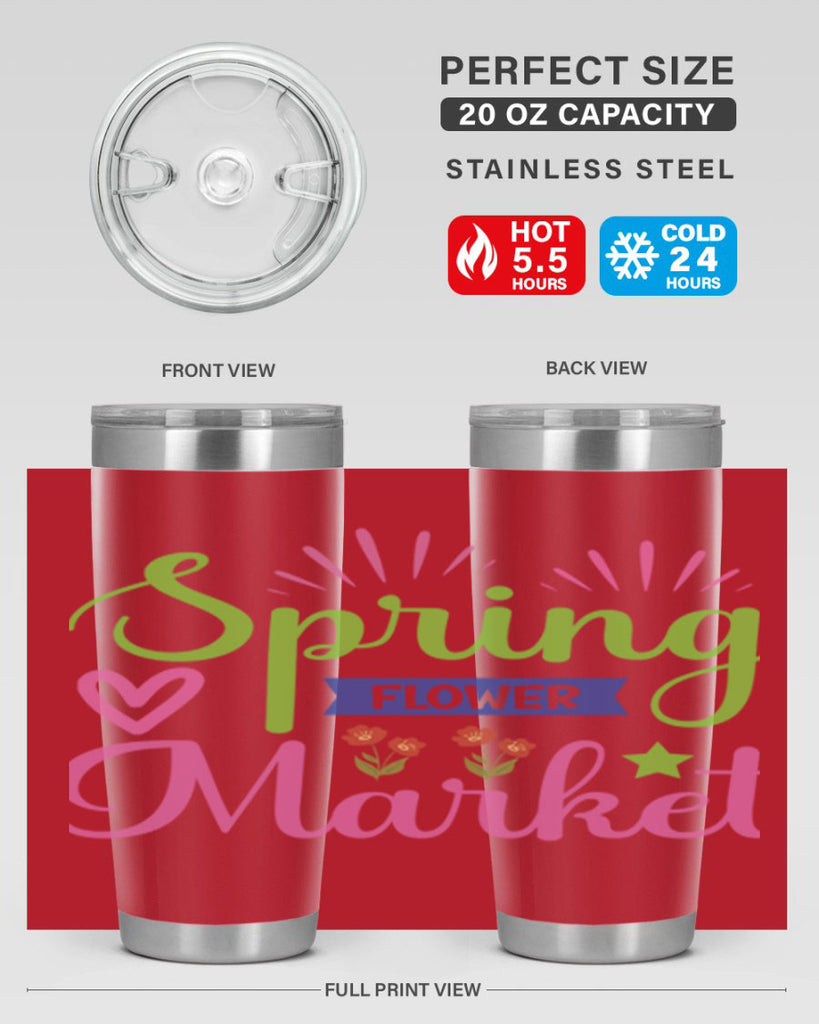 Spring Flower Market  487#- spring- Tumbler