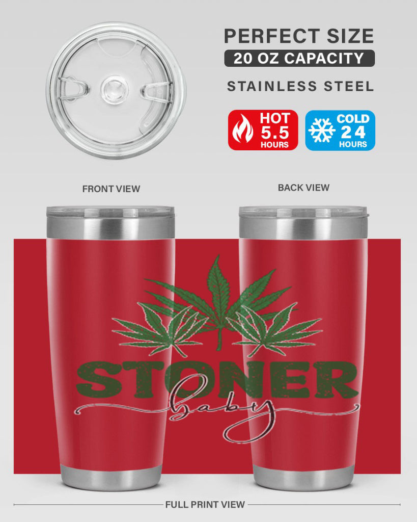 Stoner Baby Sublimation 261#- marijuana- Tumbler