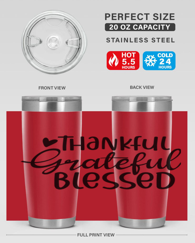 Thankful Grateful Blessed 605#- fall- Tumbler