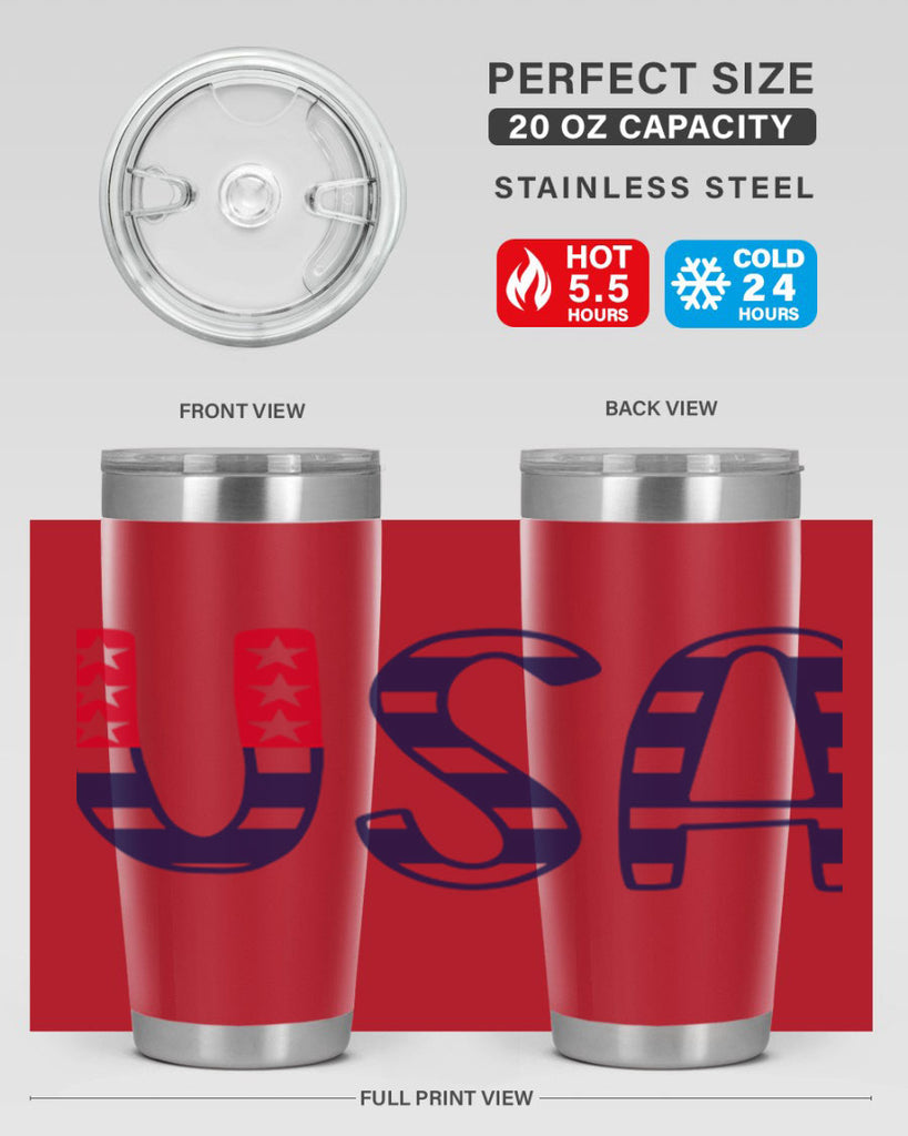 USA Style 184#- Fourt Of July- Tumbler