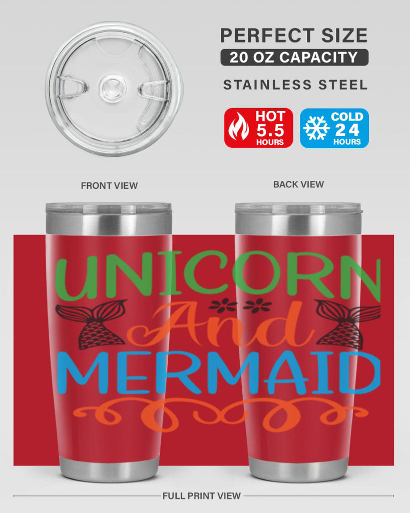 Unicorn And Mermaid 659#- mermaid- Tumbler