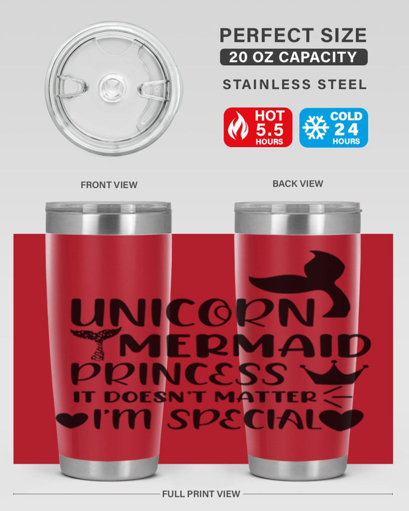 Unicorn Mermaid princess it doesnt 662#- mermaid- Tumbler